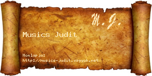 Musics Judit névjegykártya